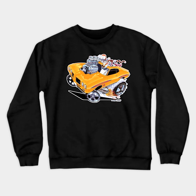 GUILTY 70 GTO JUDGE Yellow Crewneck Sweatshirt by vincecrain